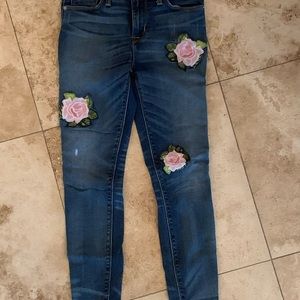 Hudson jeans, floral patchwork boutique purchase